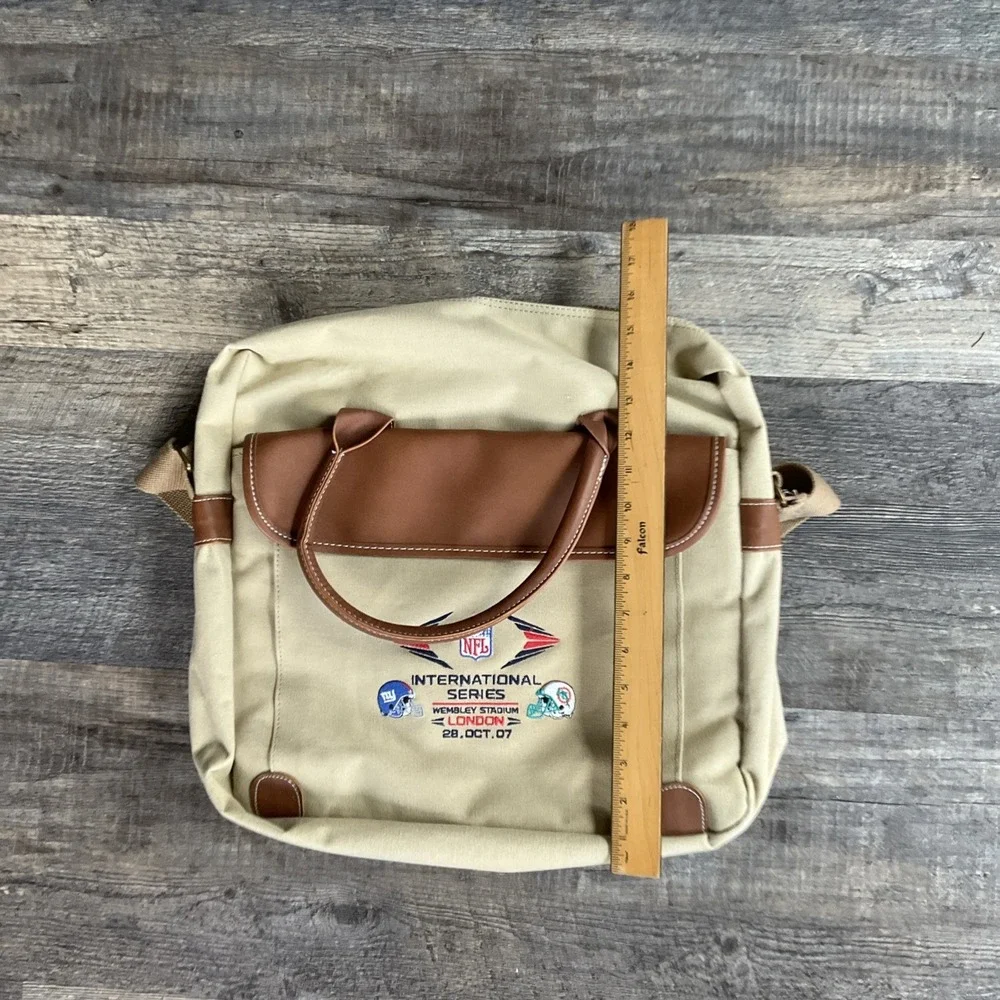 NFL Messenger Bag Wembley London 2007 Giants vs Dolphins Laptop Canvas Case Rare